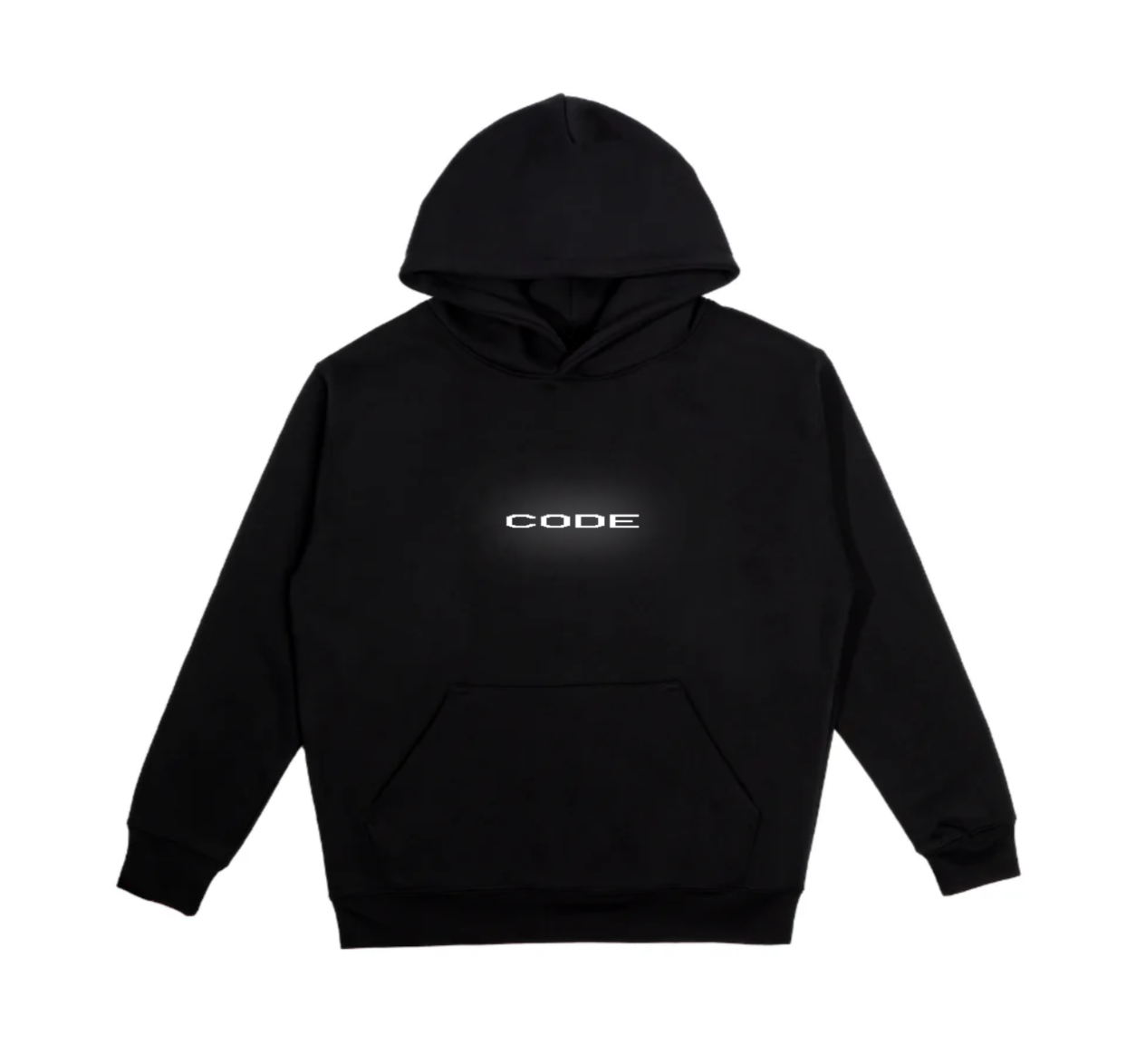 "CODE 01" HOODIE, BLACK REFLECTIVE