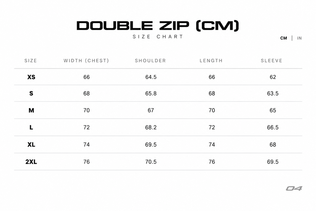 CODE 04 OVERSIZED DOUBLE ZIP HOODIE