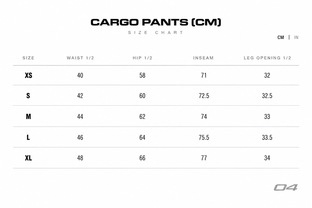 CODE 04 BAGGY CARGO PANTS