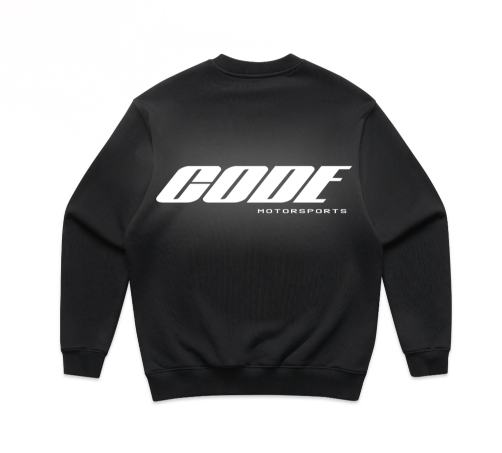 "CODE 01" CREW NECK, BLACK REFLECTIVE