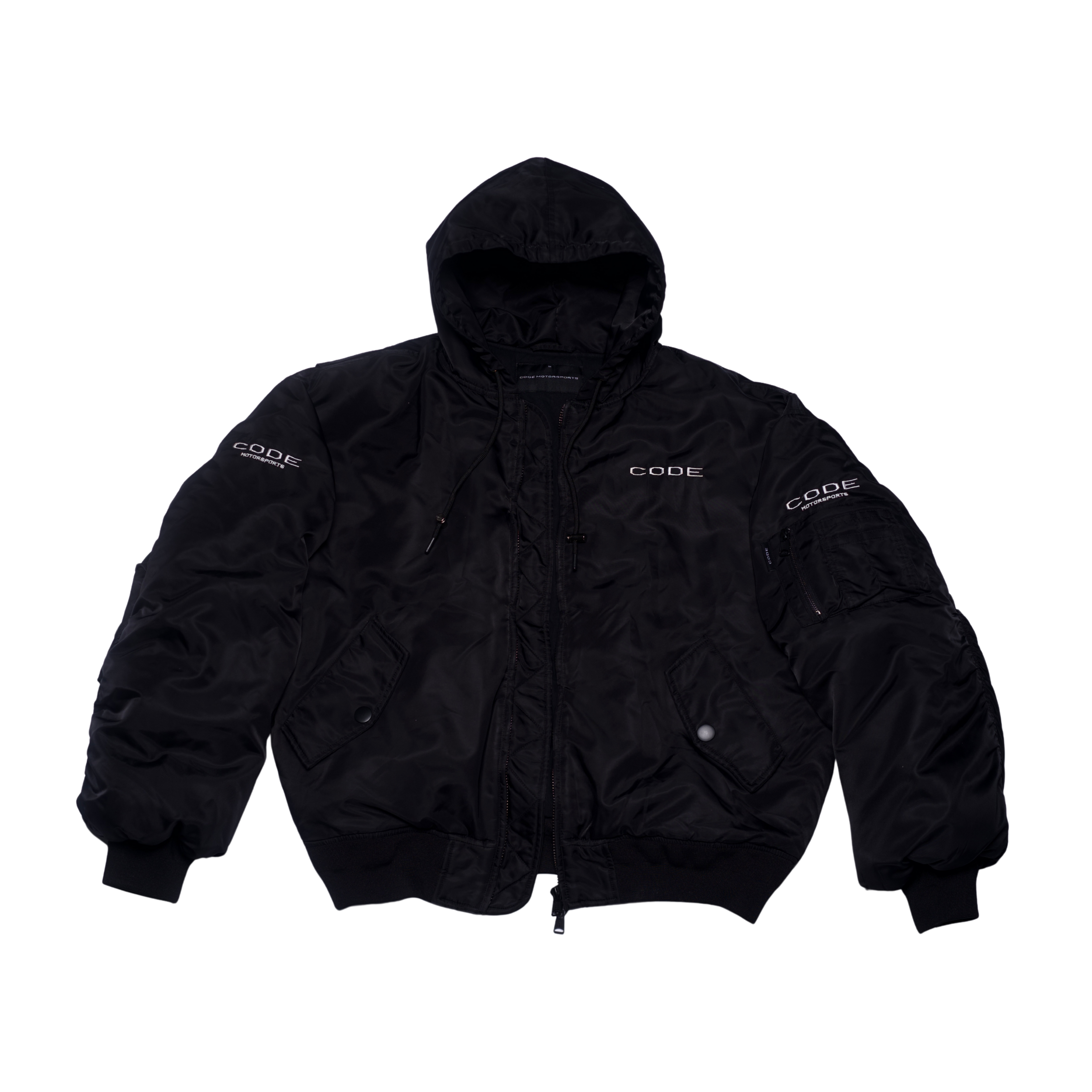 CODE 03 HOODED BOMBER JACKET