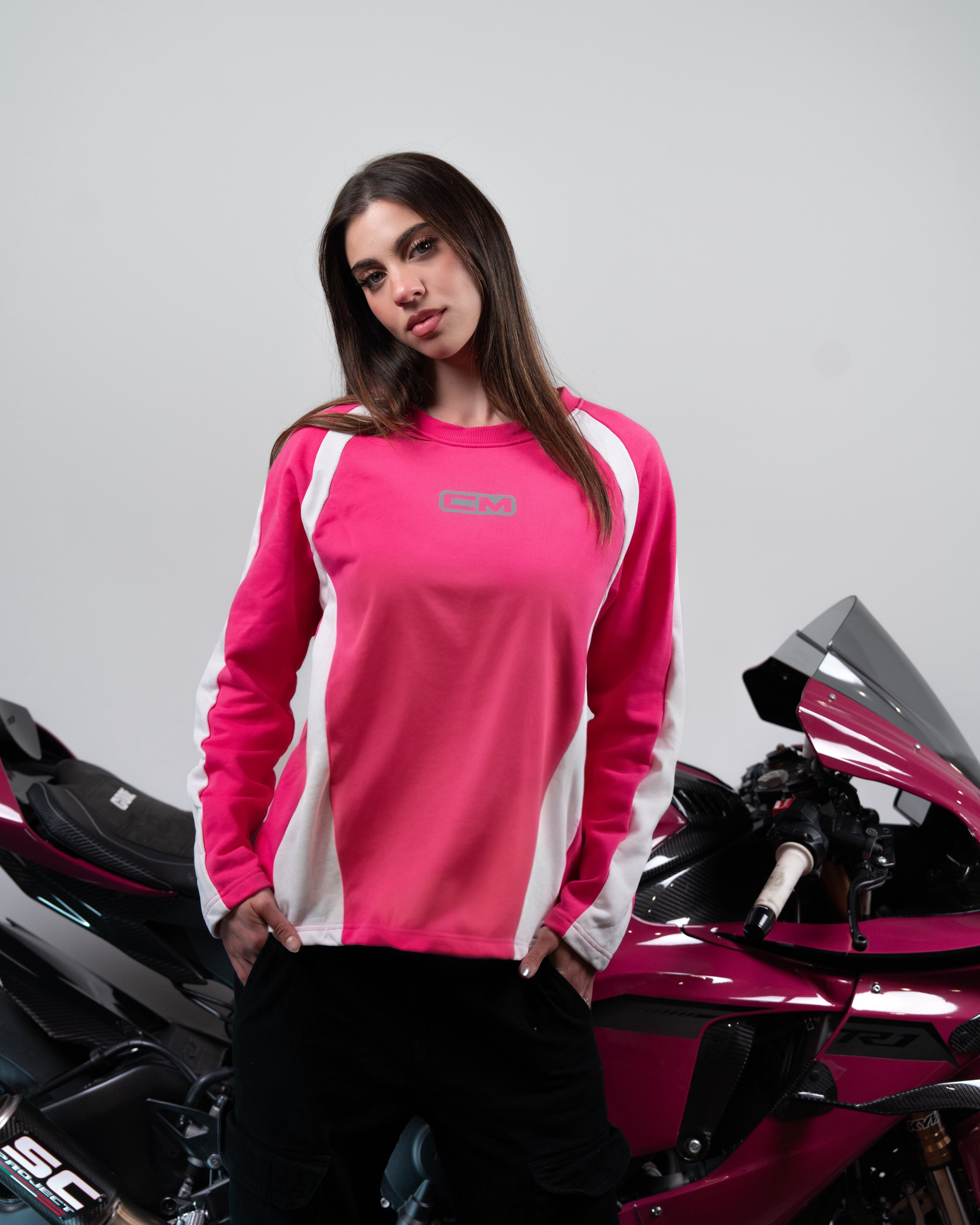 HOT PINK REFLECTIVE COTTON JERSEY
