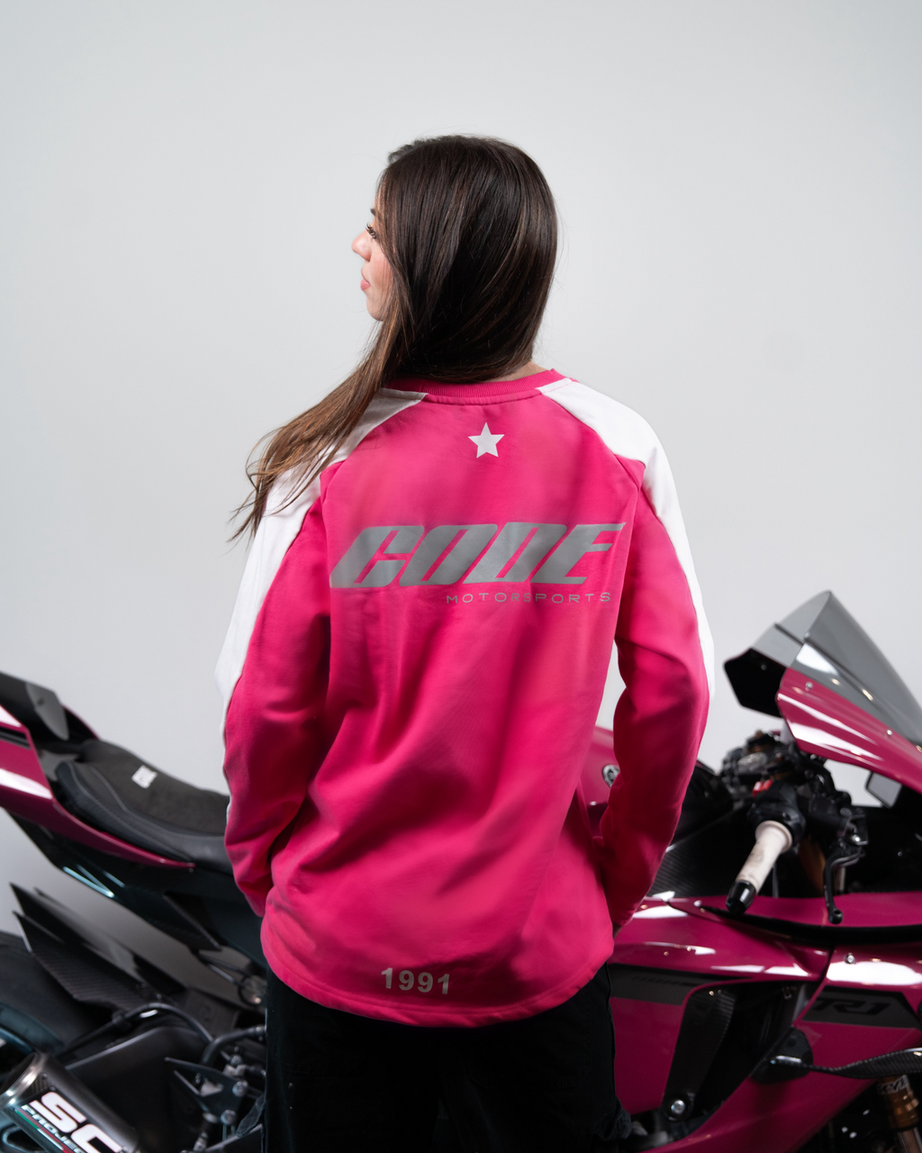 HOT PINK REFLECTIVE COTTON JERSEY