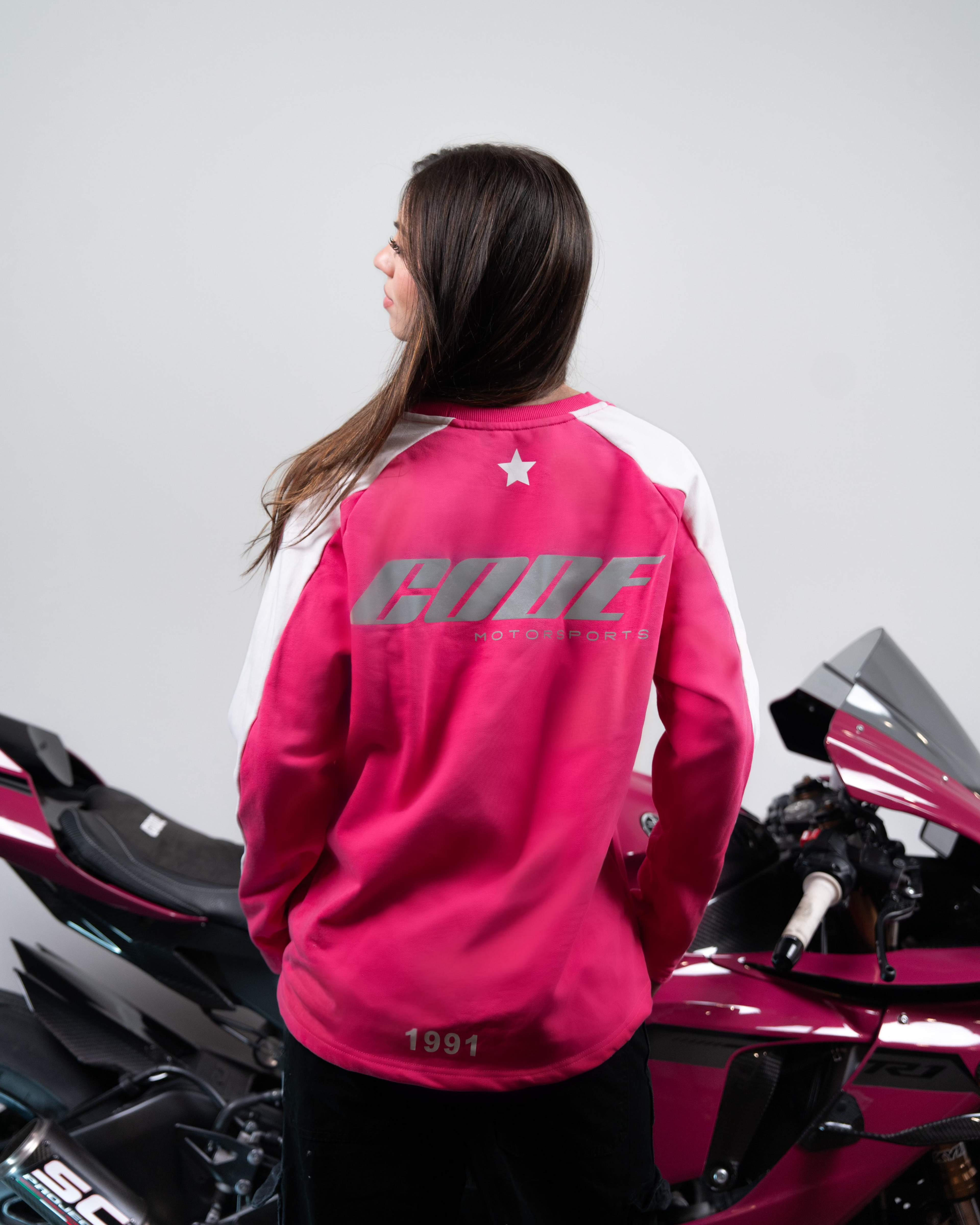 HOT PINK REFLECTIVE COTTON JERSEY