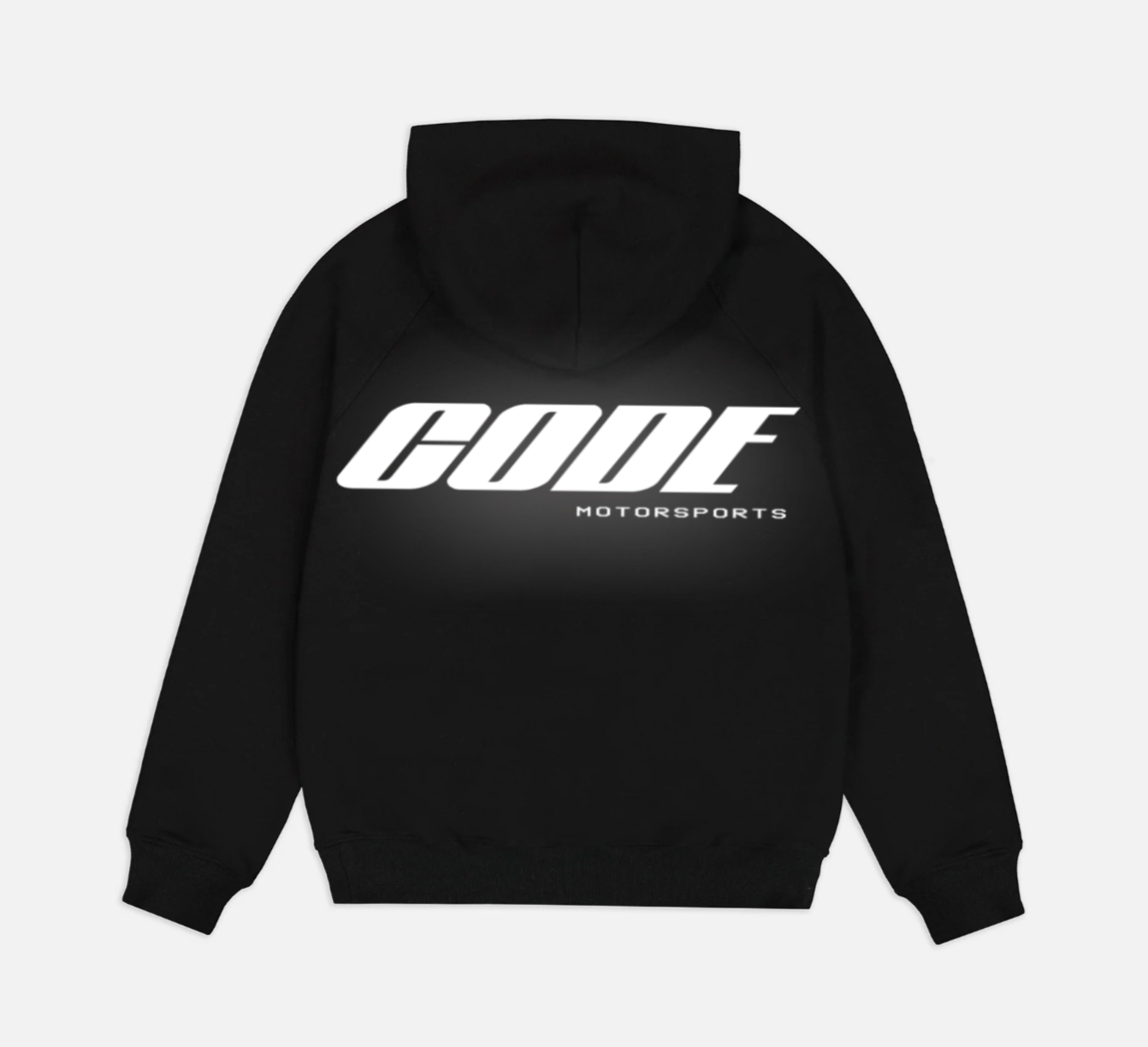 "CODE 01" HOODIE, BLACK REFLECTIVE