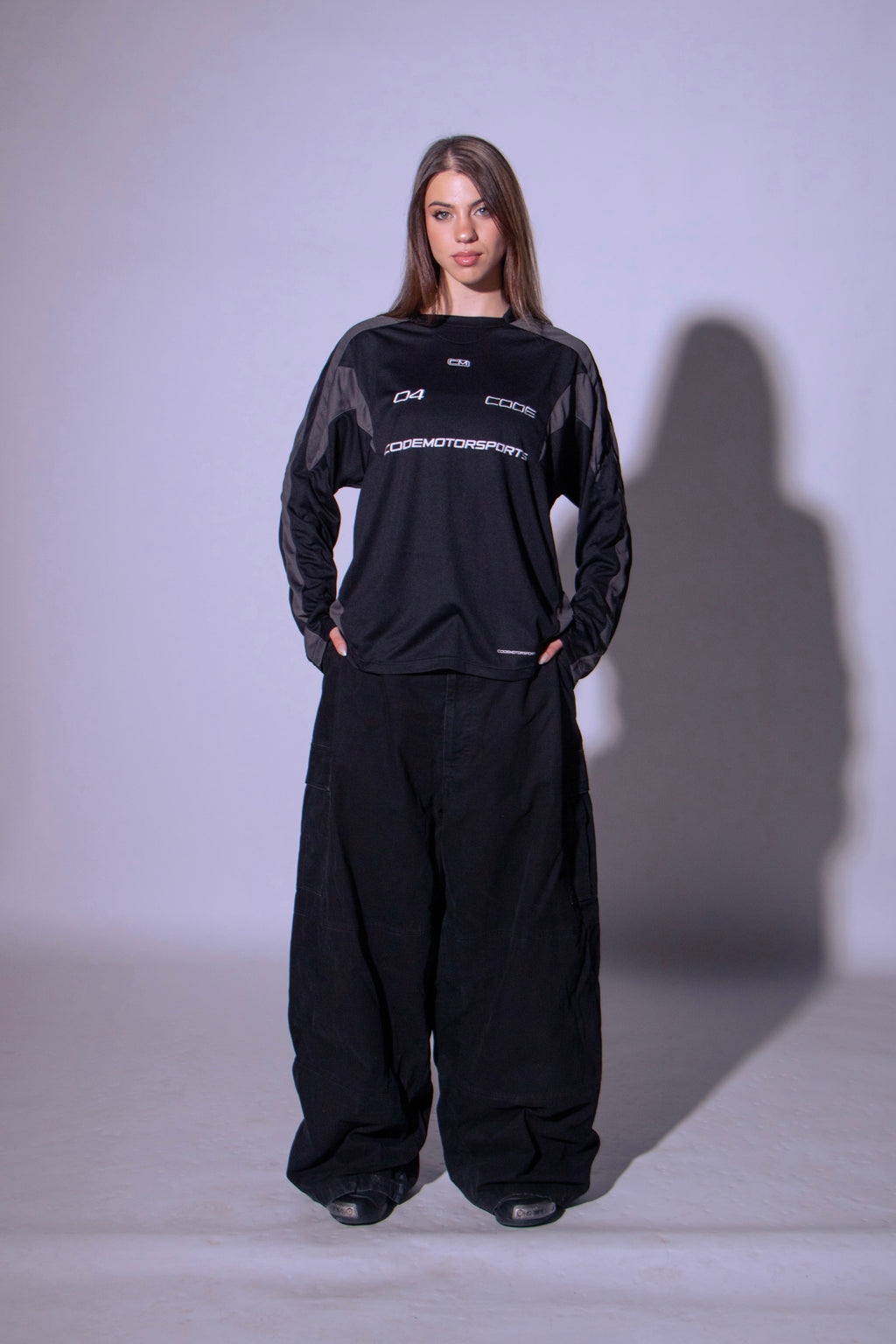 CODE 04 PANELED JERSEY BLACK