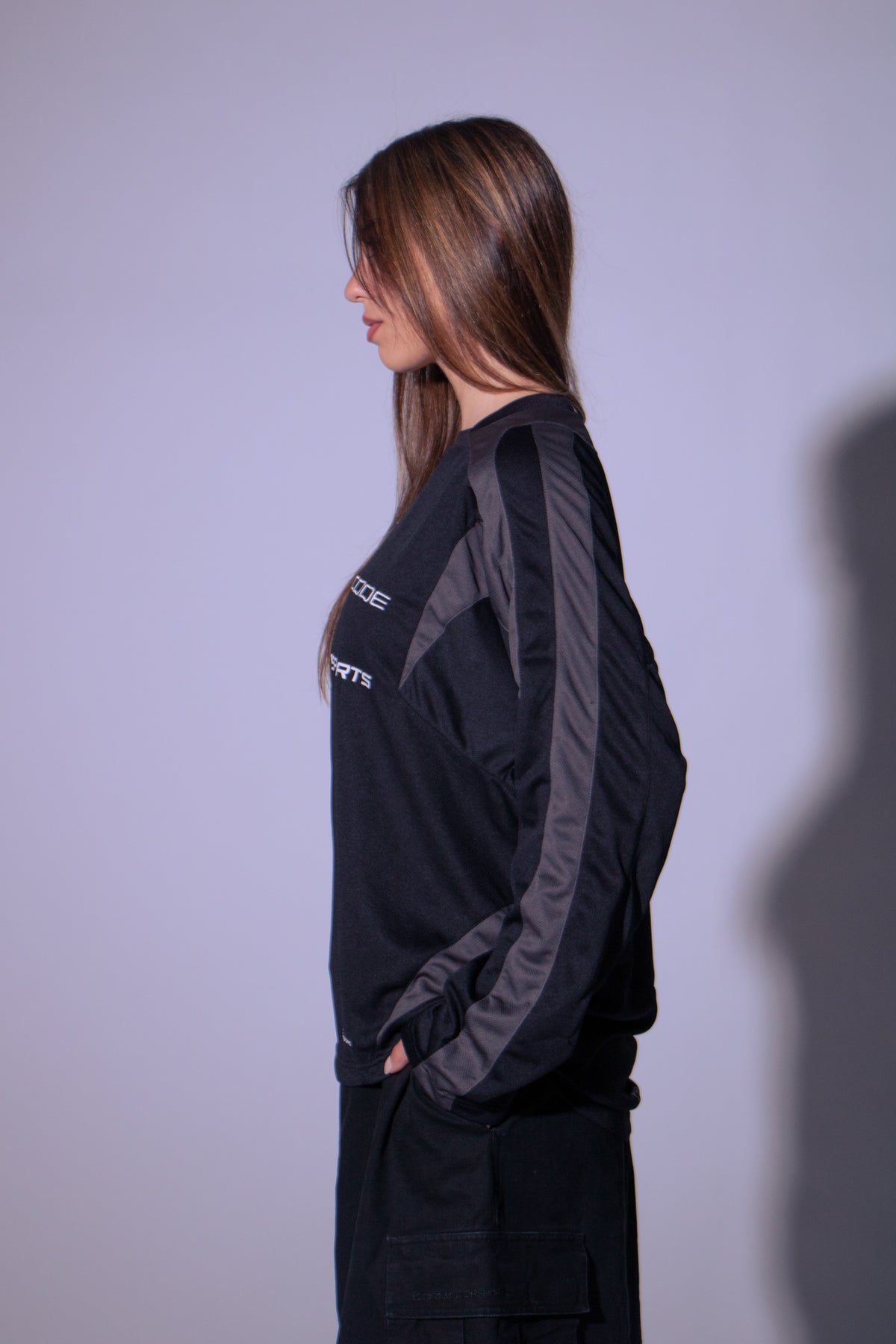 CODE 04 PANELED JERSEY BLACK