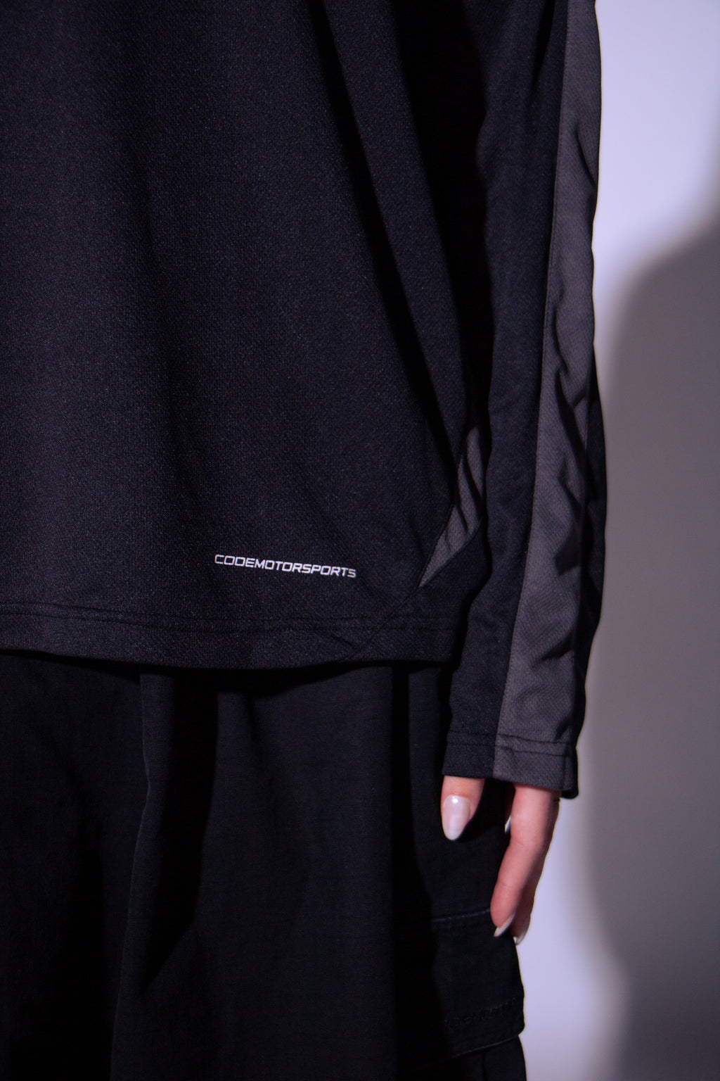 CODE 04 PANELED JERSEY BLACK