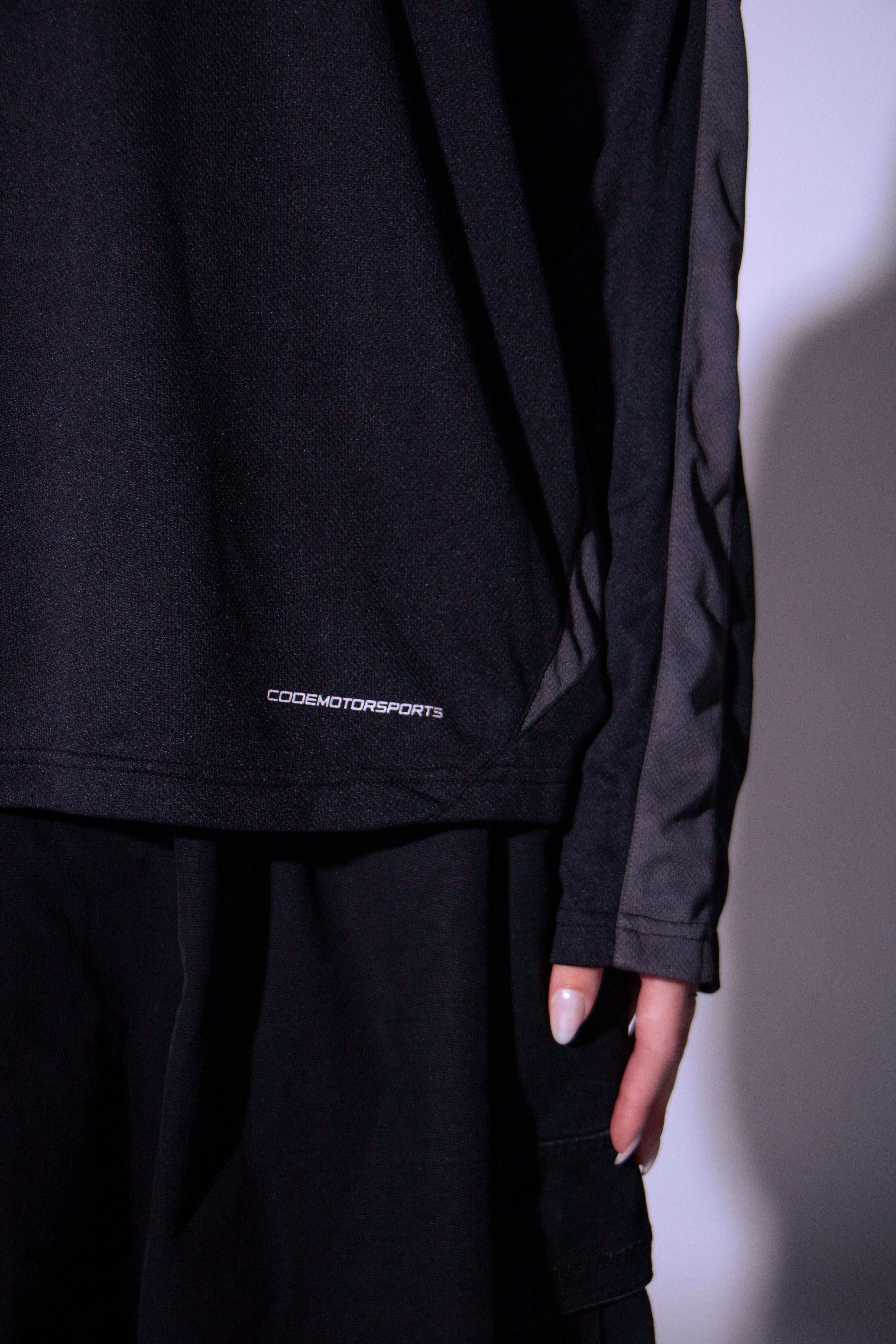 CODE 04 PANELED JERSEY BLACK