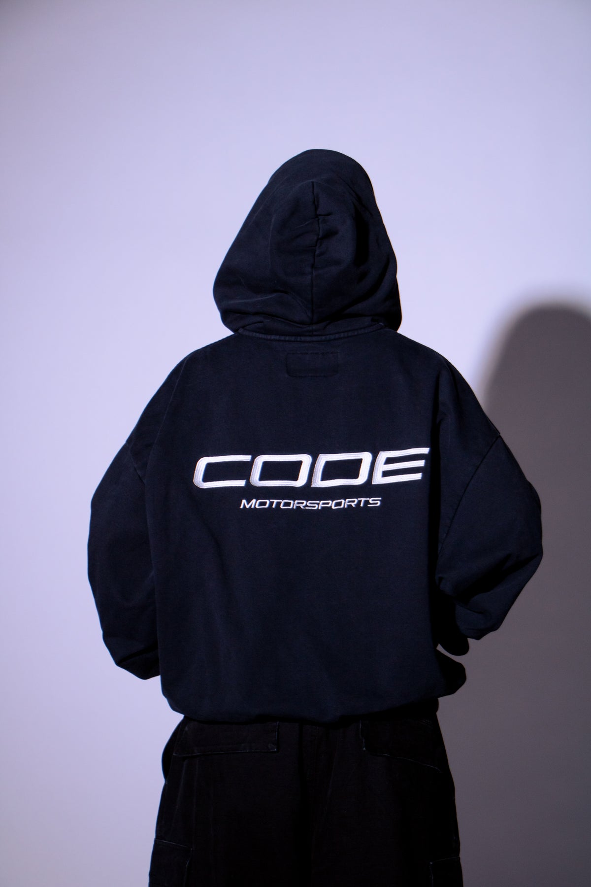 CODE 04 OVERSIZED DOUBLE ZIP HOODIE