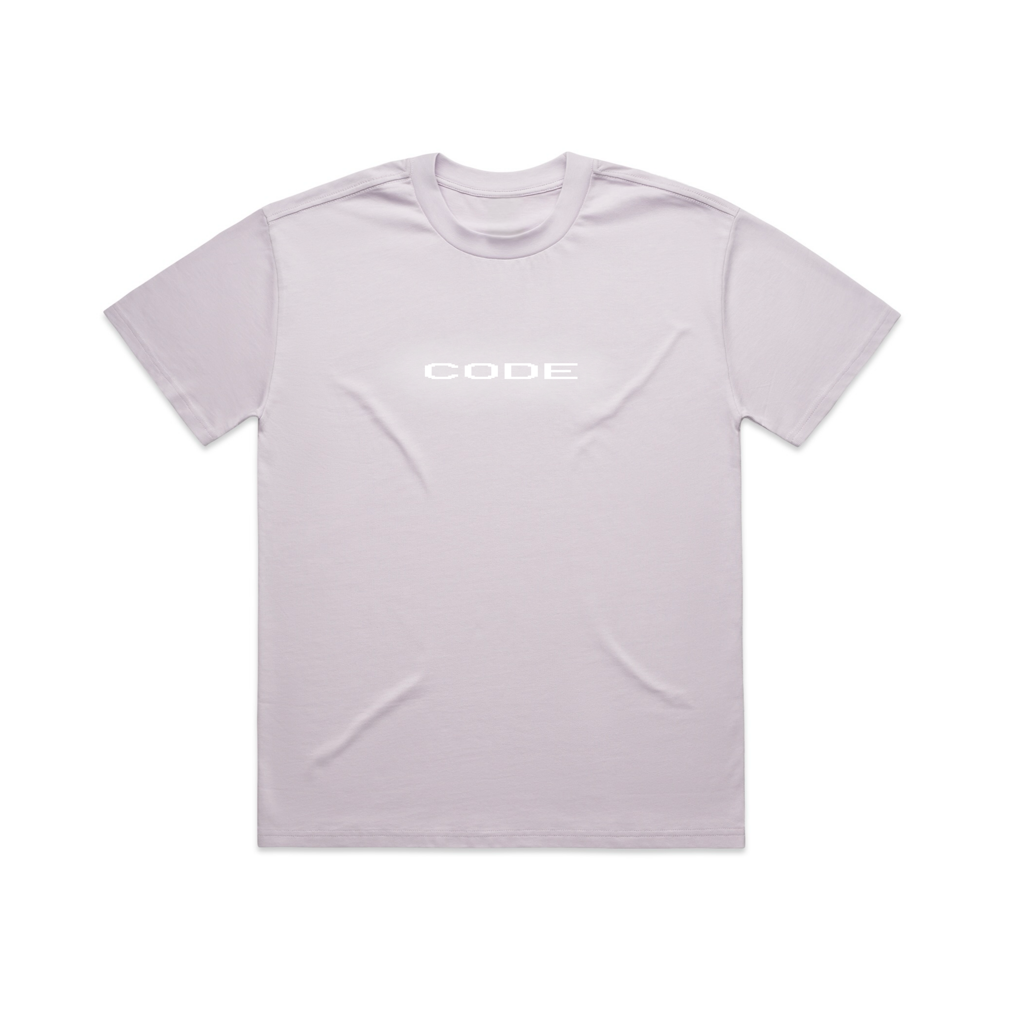"CODE 01" OVERSIZED T-SHIRT, BABY PINK REFLECTIVE