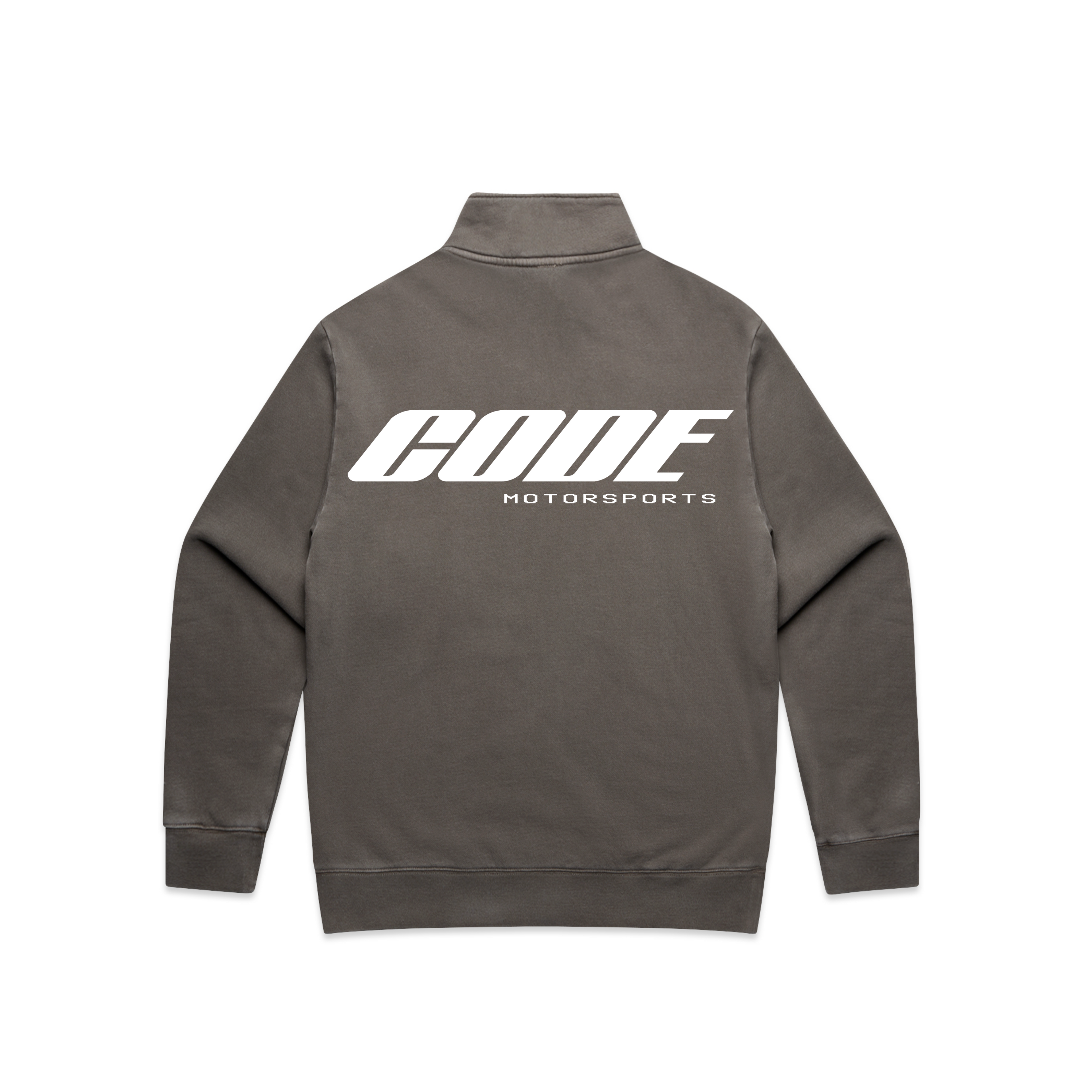 “CODE 01” MID-WEIGHT HALF-ZIP, FADED BROWN