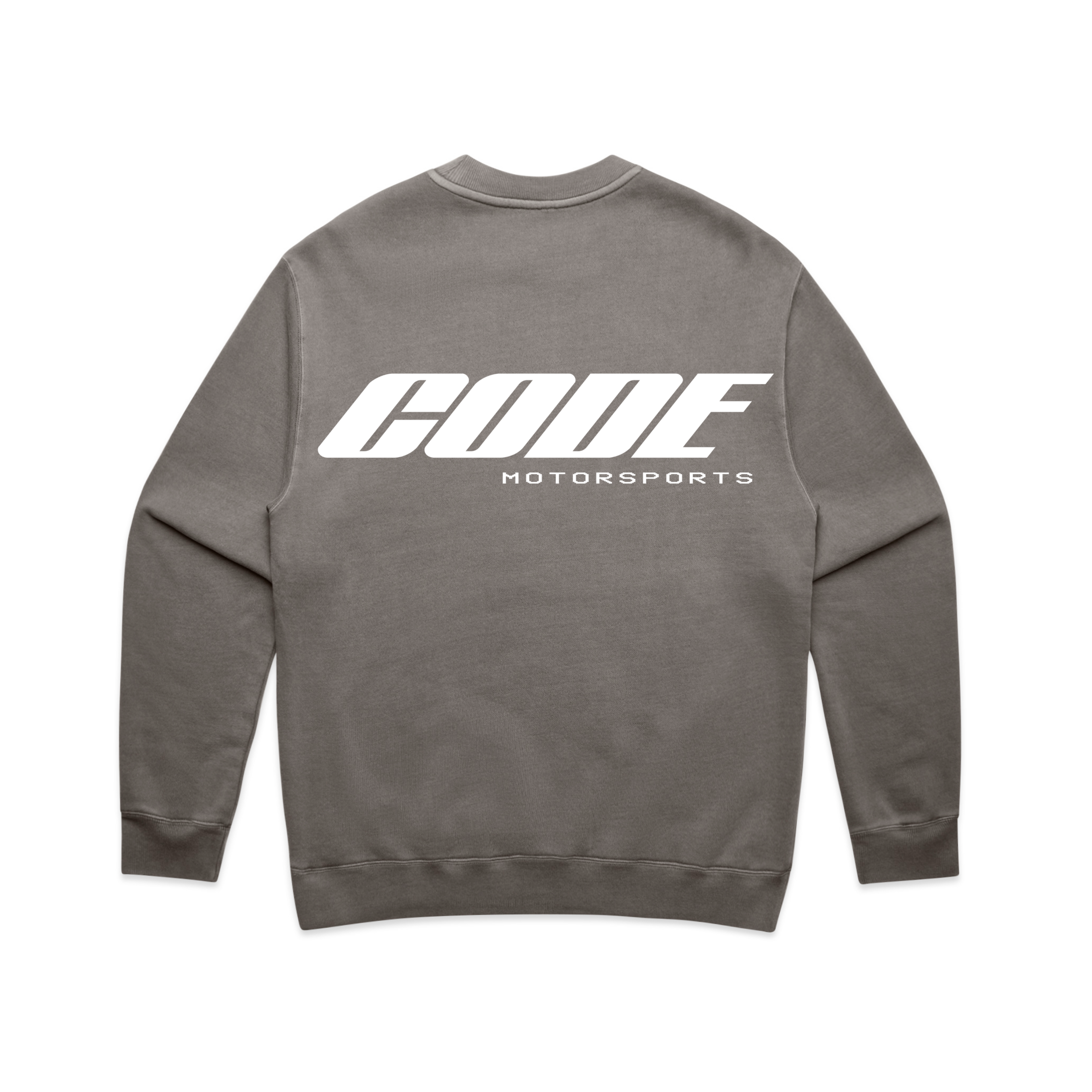 “CODE 01” HEAVY CREWNECK, FADED BROWN